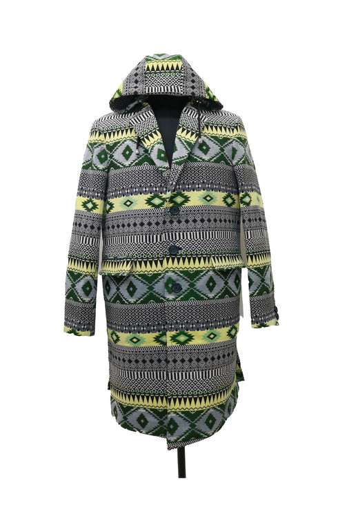 Alpine Piano Hooded Trench Coat